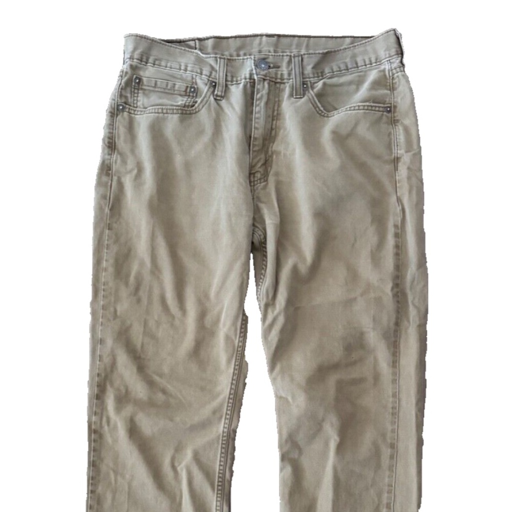 Levi's Mens 514 34x32 Beige Tan Jeans Denim Pants Chinos Black Label